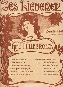(MUZIEK). VIER JUGENDSTILPARTITUREN - De bietebauw en andere liederen.