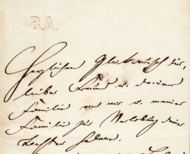 AUERBACH, Berthold - Handschriftlicher Brief auf eigenem Briefpapier, datiert Berlin 31. Mai [18]68.