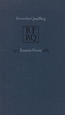 EKKART, Rudolf E.O., en Huib van KRIMPEN - Roswitha Quadflieg. 1973 Raamin Presse 1983.