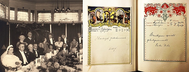 (NIJMEGEN). HUWELIJKSRECEPTIE - Leo Jonkergouw & Rie Randag te Nijmegen. Receptie-album ter gelegenheid van ons huwelijk. 1 September 1934.