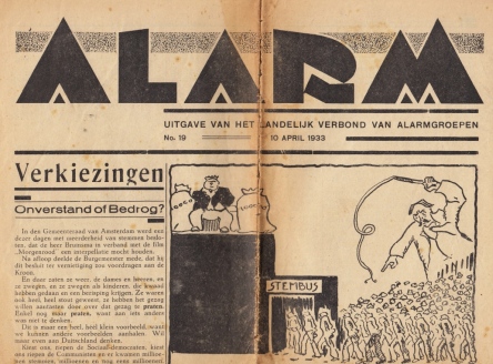 ALARMGROEPEN - Alarm! Uitgave van het Landelijk Verbond van Alarmgroepen. Nr. 19, 10 April 1933.