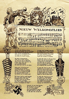 (W.O. II). [TOONDER, Marten en Halbo C. KOOL] - Nieuw welkomstlied. (Geillustreerd door Marten Toonder).