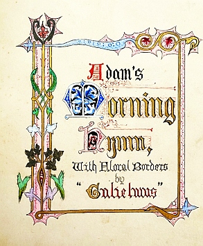 MILTON, John - Adam's Morning Hymn. With Floral Borders by 