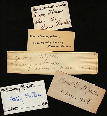 AUTOGRAPH COLLECTION - 31 signatures of mainly American famous people.