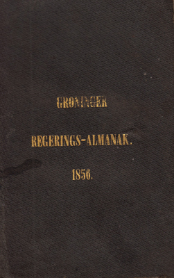OOMKENS J.zoon, J. - Oomkens' Regerings-almanak van en voor de Provincie Groningen voor het jaar 1856.