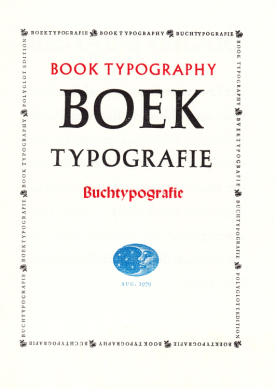 BLAUWE MAANDAG PERS - Book Typography, Boek typografie. Buchtypografie.