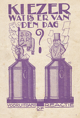 HAHN jr., Albert - Kiezer wat is er van den dag? Vooruitgang of reactie.