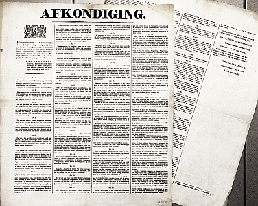 WIJN IN DEN HAAG - Afkondiging. Ordonnantie waarop, binnen de stad 's-Gravenhage en haar grondgebied, zal worden geheven, de Stedelijke belasting op den WIJN.