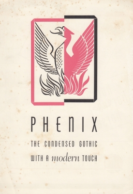 AMERICA TYPE FOUNDERS - Phenix. The Condensed Gothic with a Modern Touch. (Letterproef).