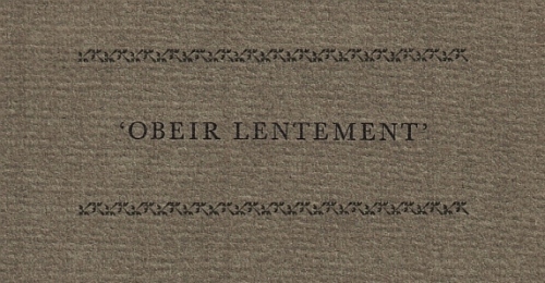 (REGTEREN ALTENA, A.D. van) - 'Obir lentement'. De opschorting van een executiebevel in de zestiende eeuw.
