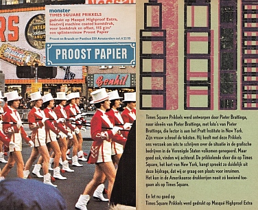 BRATTINGA, Pieter (foto's en lay-out) & Willemijn BRATTINGA-KOOY - Times Square Prikkels.