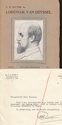 (DEYSSEL, Lodewijk van). RITTER Jr., Mr. P.H. - Lodewijk van Deyssel. (Met handgeschreven brief van de auteur).