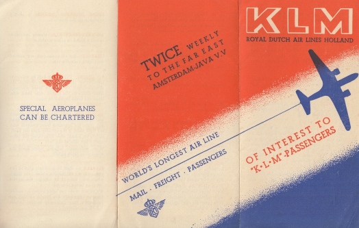 KLM - Of Interest to K.L.M.-Passengers. / Twice Weekly to the Far East Amsterdam-Java v.v.