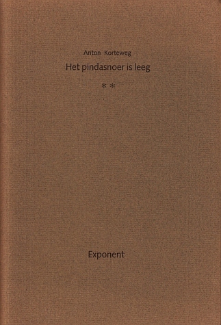 KORTEWEG, Anton - Het pindasnoer is leeg. Nieuwe Chinese kwatrijnen en andere gedichten. (Met handgeschreven opdracht).